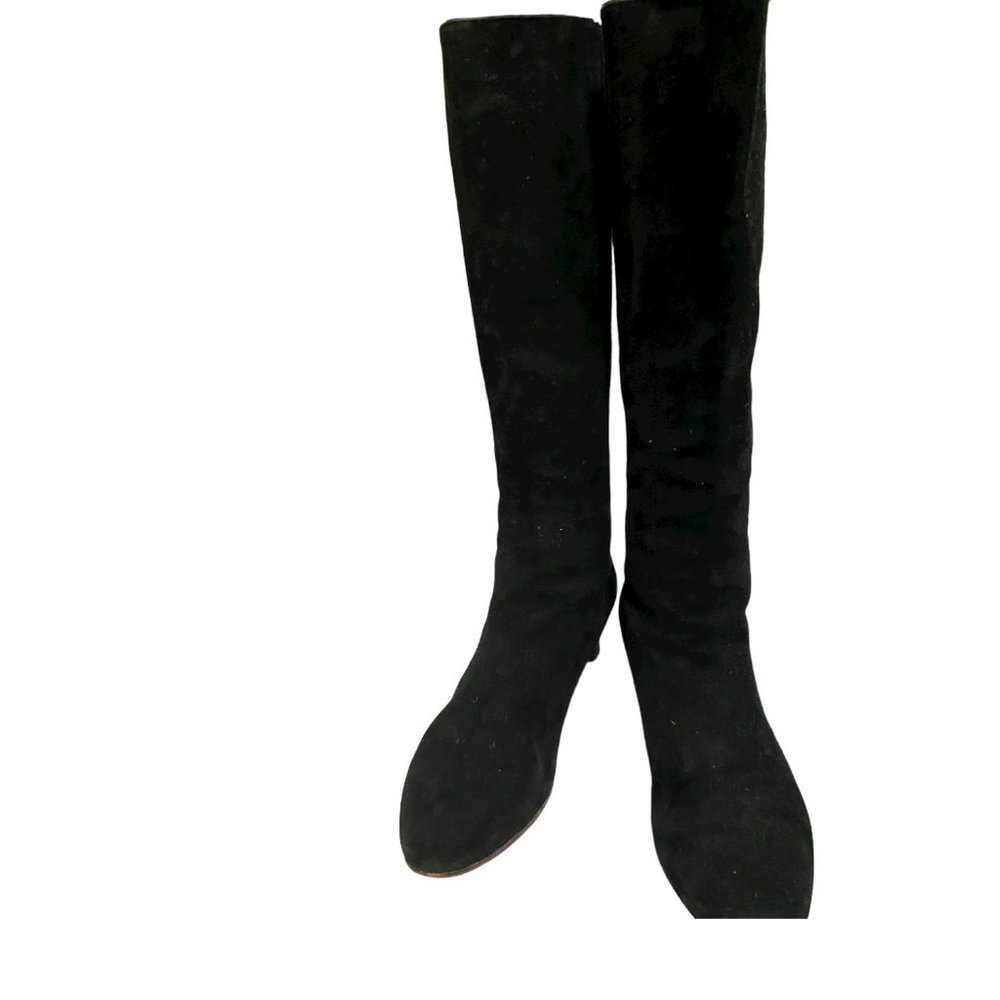 CHRISTIAN LOUBOUTIN MISS TACK SUEDE BOOTS